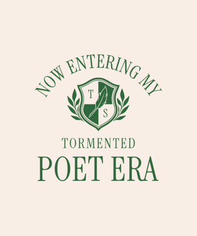 Taylor Swift-Inspired T-Shirt Design Creator Featuring References of Tortured Poets