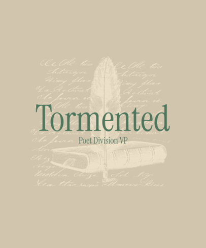 T-Shirt Design Creator With a Quote Inspired by The Tortured Poets Department