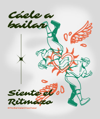 T-Shirt Design Generator with a Cholo Dancer Illustration 6429b
