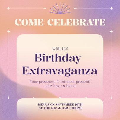 Instagram Post Generator to Celebrate a Birthday Party
