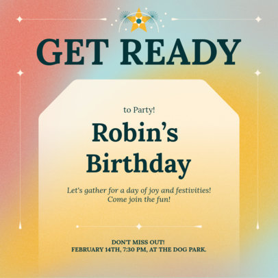 Birthday Instagram Post Maker Featuring a Party Celebration Event