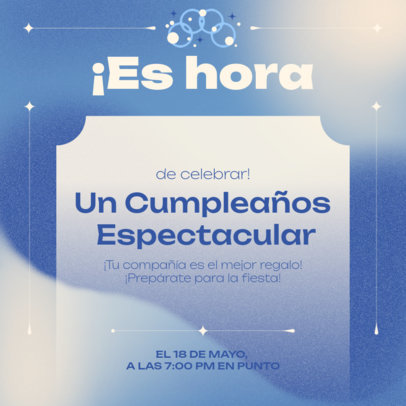 Instagram Post Maker to Share a Birthday Celebration Invitation