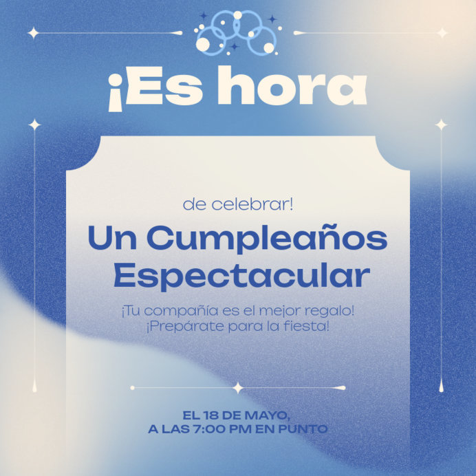 Instagram Post Maker to Share a Birthday Celebration Invitation