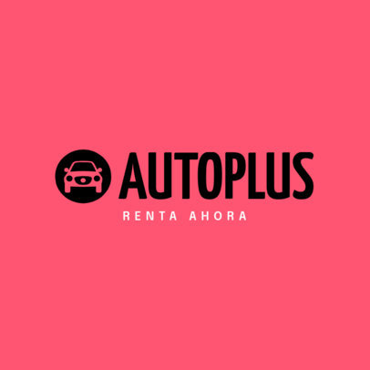 Online Logo Template with an Automobile Icon for a Car Rental Service