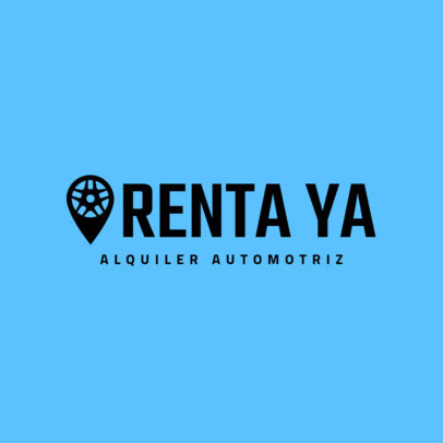 Logo Generator for a Rent-a-Car Service Featuring a Pin with a Wheel