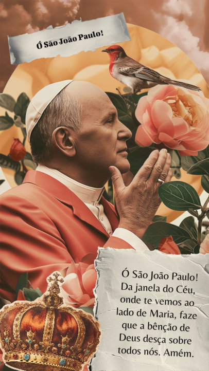 Instagram Story Creator Featuring an AI-Themed Graphic of St. John Paul II ED-6922b
