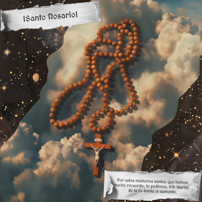 Quote Instagram Post Generator With a Rosary-Themed Quote ED-6923e