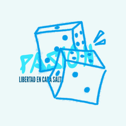 T-Shirt Design Maker with Graffiti Dices and a Customizable Phrase 