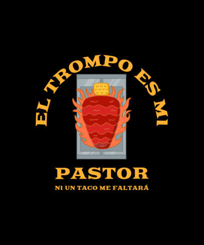 Food T-Shirt Design Generator With a Taco al Pastor Theme