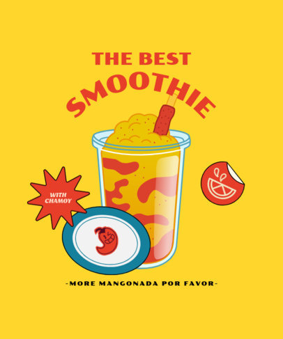 T-Shirt Design Generator With a Chamoy Smoothie Illustration and a Quote 4332g-6426