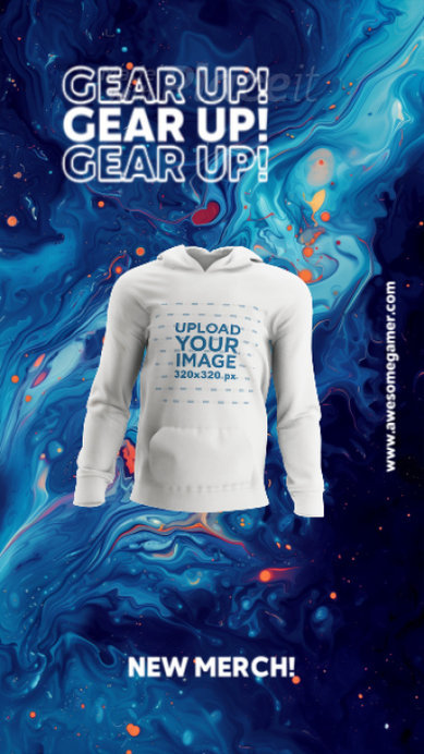 3D Pullover Hoodie Video for a Gamers Merch 