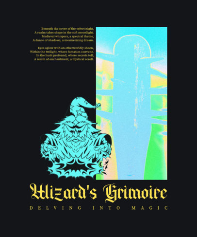 Back T-Shirt Design Generator With a Fantasy and Medieval Aesthetic ED-6925a