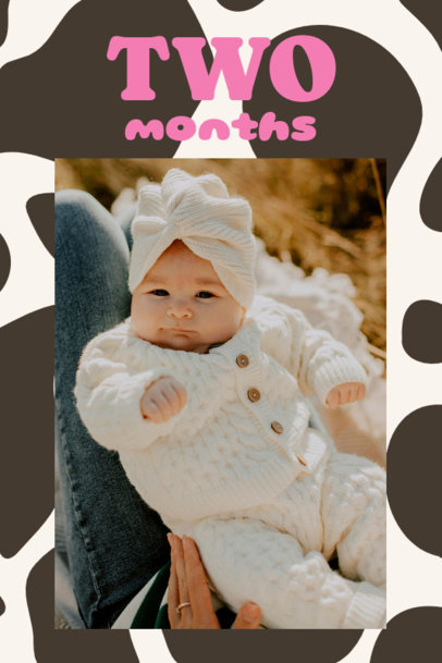 Ad Banner Template Featuring an Adorable Baby Picture for a Monthiversary Celebration 6422k