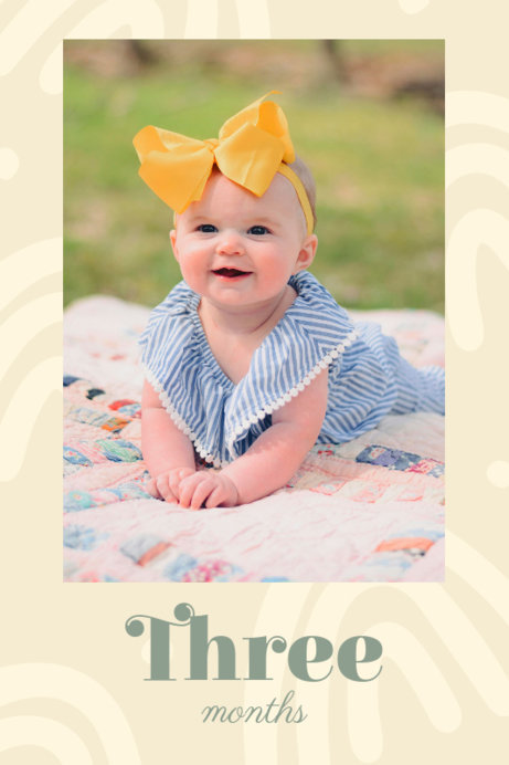 Ad Banner Design Creator with a Cute Baby Picture for a Monthiversary Celebration
