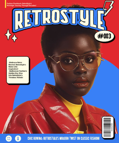 T-Shirt Design Template Featuring a Woman Created by AI in an 80s Outfit 6431e