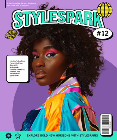 T-Shirt Design Creator Featuring a Woman in Colorful 80s-Inspired Fashion 6431h