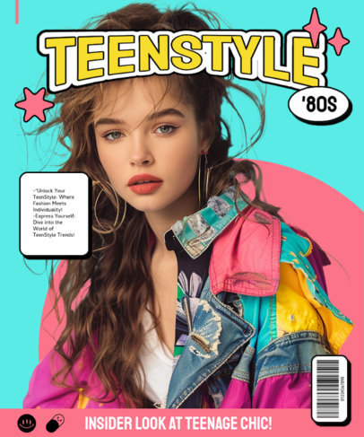 T-Shirt Design Maker with an 80s-Fashionable Woman Generated by AI 6431i