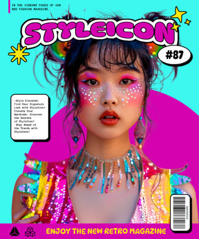 Retro T-Shirt Design Generator with a Woman in Colorful 80s-Inspired Fashion 6431k