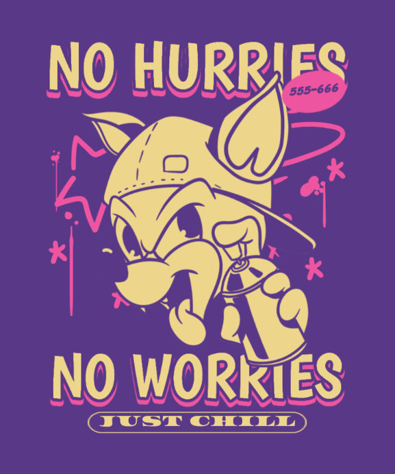T-Shirt Design Creator Featuring a Retro Dog Cartoon Holding a Spray Paint Can