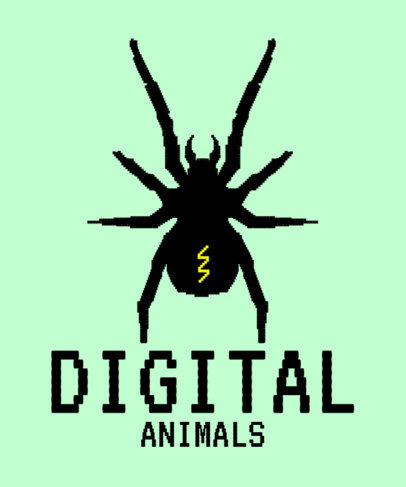 T-Shirt Design Generator Featuring a Spider Illustration with a Retro Font 6427k