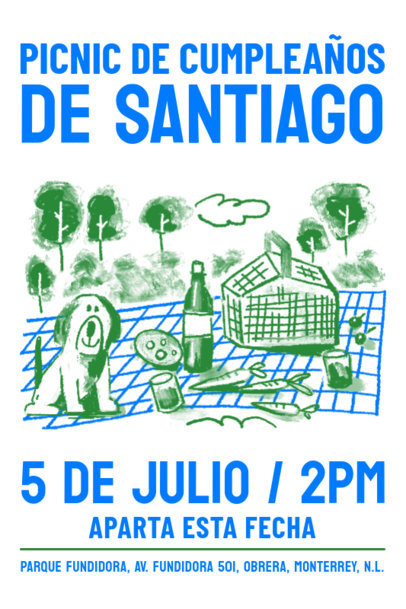 Invitation Template Featuring a Birthday Picnic Celebration Theme 6436c