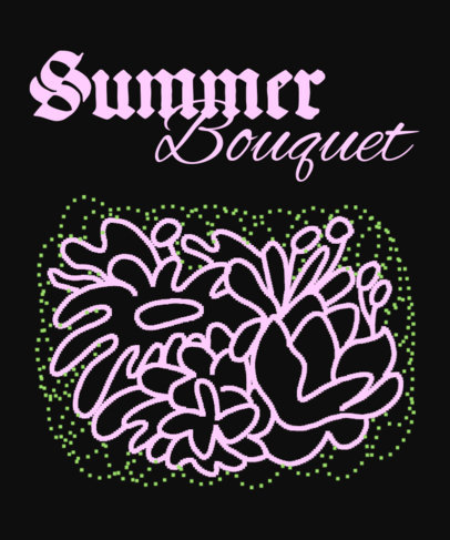 T-Shirt Design Creator With Pixel-Styled Flower Graphics