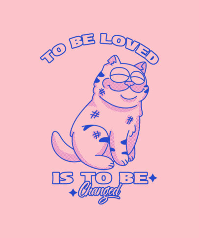T-Shirt Design Creator with a Cute Cat Illustration and a Funny Phrase ed6929b
