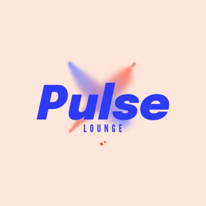 Online Logo Template for a Gay Nightclub Featuring Blurry Graphics