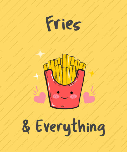 French Fries T-Shirt Logo Maker 