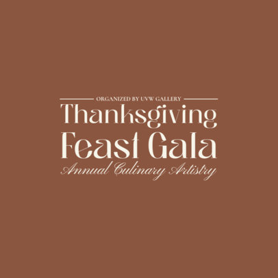 Feast Gala Logo Maker for a Thanksgiving Event