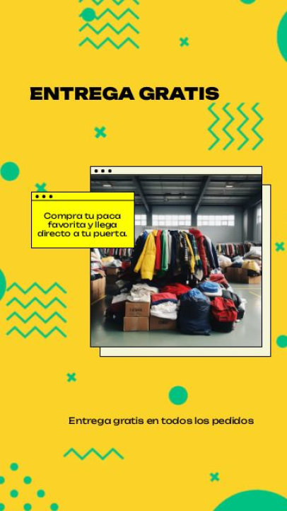 Instagram Story Video Generator With a Free-Shipping Thrifting Shop Promo 7913