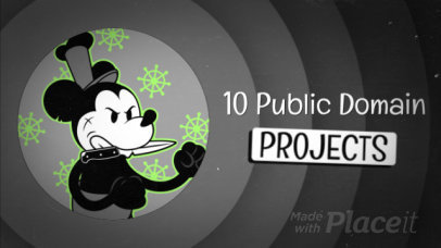 Intro Video Template With 10 Public Domain Projects Inspired by Steamboat Willie 7924