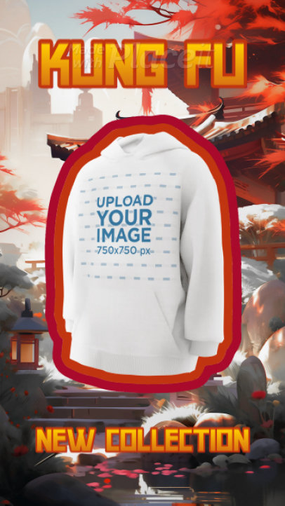 AI-Created Video of a Spinning 3D Hoodie Inspired by a Kung Fu Panda Aesthetic