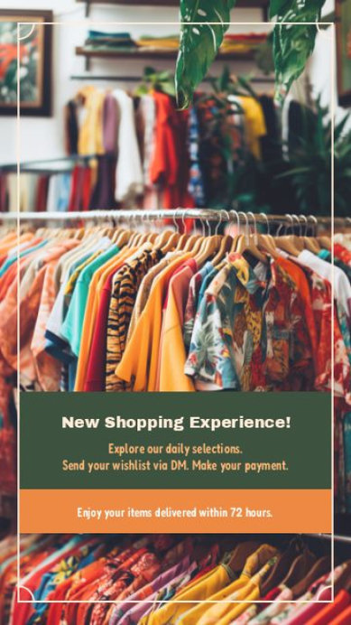 Fashion Instagram Story Video Generator for a New Fashion Experience Ad
