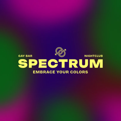 Online Logo Maker for a Gay Bar Featuring a Gradient Background