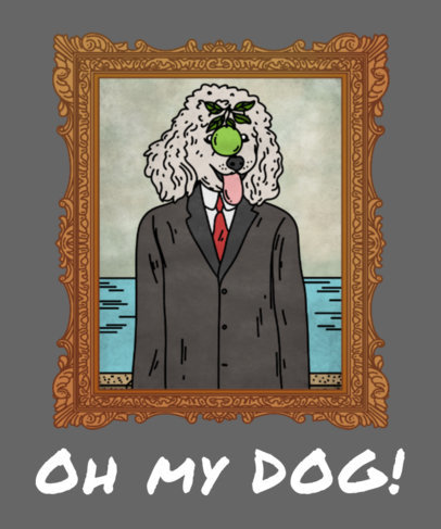 T-Shirt Design Template with Surrealist Design