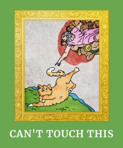 T-Shirt Design Template with Renaissance Design