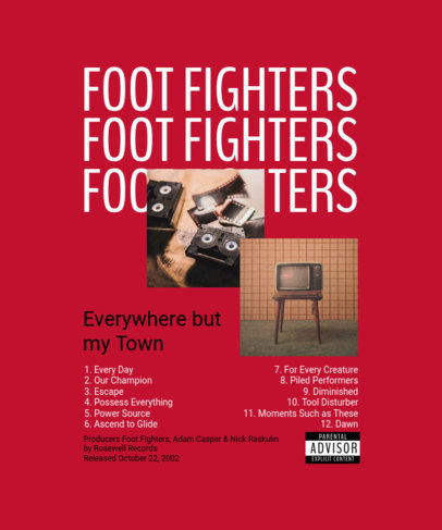 Back-View T-Shirt Design Creator with a Vintage TV Inspired by a Rock Band ed6909c