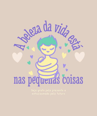 T-Shirt Design Generator Featuring an Inspirational Quote with an Illustration