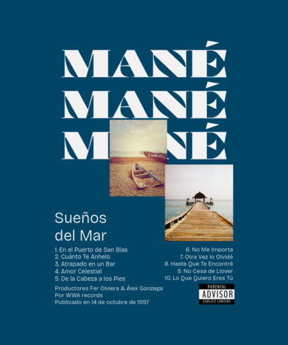 Back-View T-Shirt Design Maker with a Dock Picture Inspired by a Mexican Rock Band ed6909h