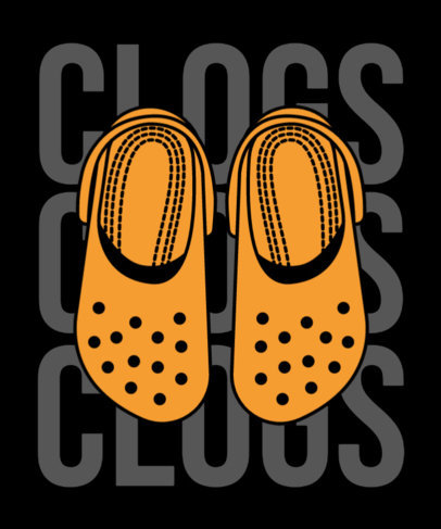 T-Shirt Design Creator Featuring an Illustrated Pair of Clog Shoes