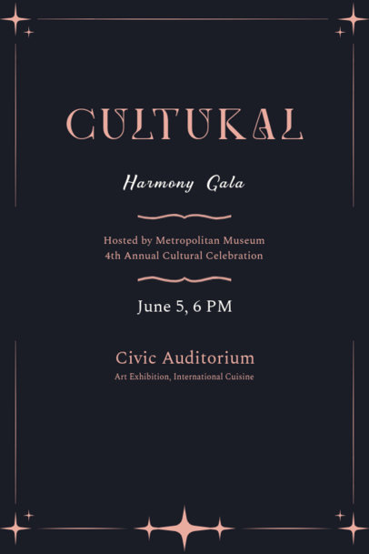 Event-Themed Invitation Maker for a Cultural Harmony Gala