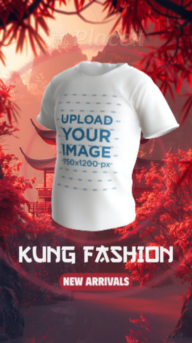 Round-Neck T-Shirt Video Featuring a Theme Inspired by the Kung Fu Panda Film