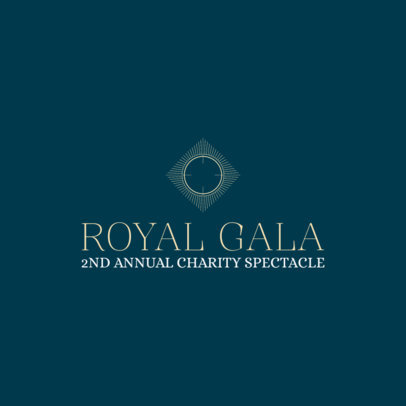 Logo Template for an Annual Charity Gala with an Abstract Icon