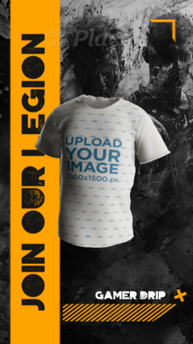 Gaming-Themed Video of a Sublimated 3D T-Shirt