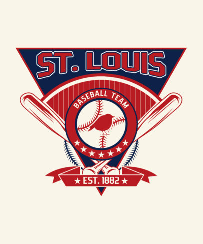 T-Shirt Design Creator for a Sports Team Featuring Illustrated Bats and a Baseball