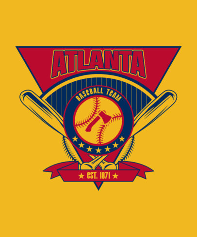 T-Shirt Design Generator for a College Baseball Team with Illustrated Bats ed6935e