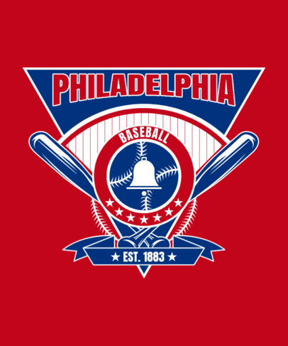 T-Shirt Design Maker Featuring a Bell Icon for a Professional Baseball Team ed6935f