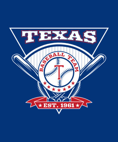 T-Shirt Design Generator Featuring a Baseball for a Sports Team
