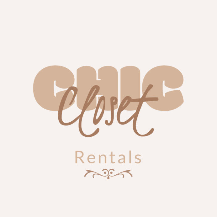Logo Template with a Chunky Font for a Dress Rental Service